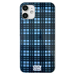 Preppy Blue Plaid iPhone Case