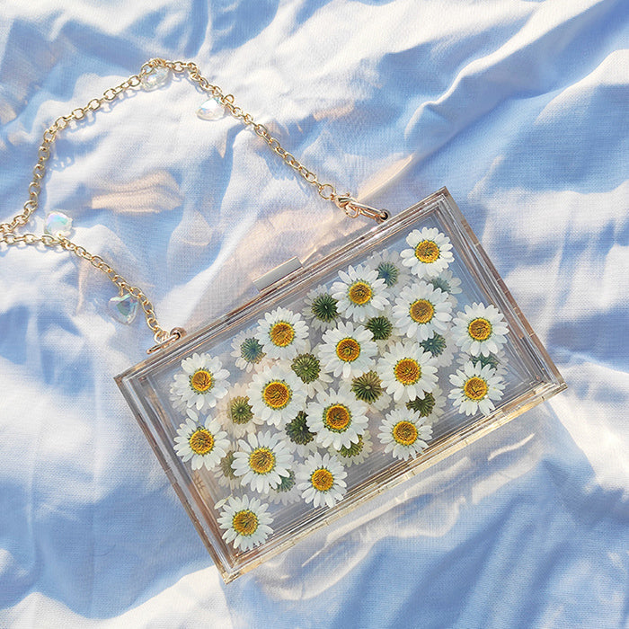 Pressed Flower Aesthetic Handbag