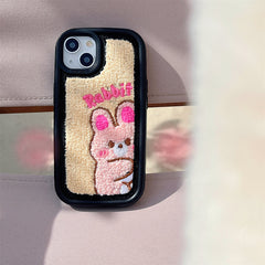 Rabbit Embroidered iPhone Case