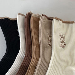 Rabbit Ribbed Socks