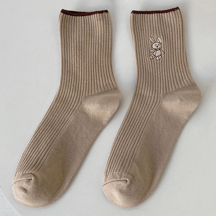 Rabbit Ribbed Socks