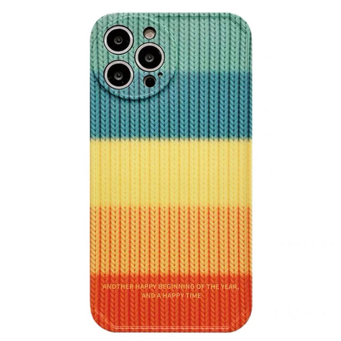 Rainbow Crochet iPhone Case