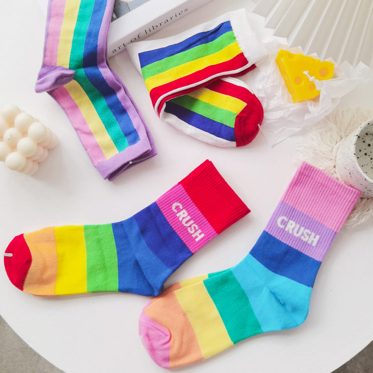 Rainbow Crush Socks