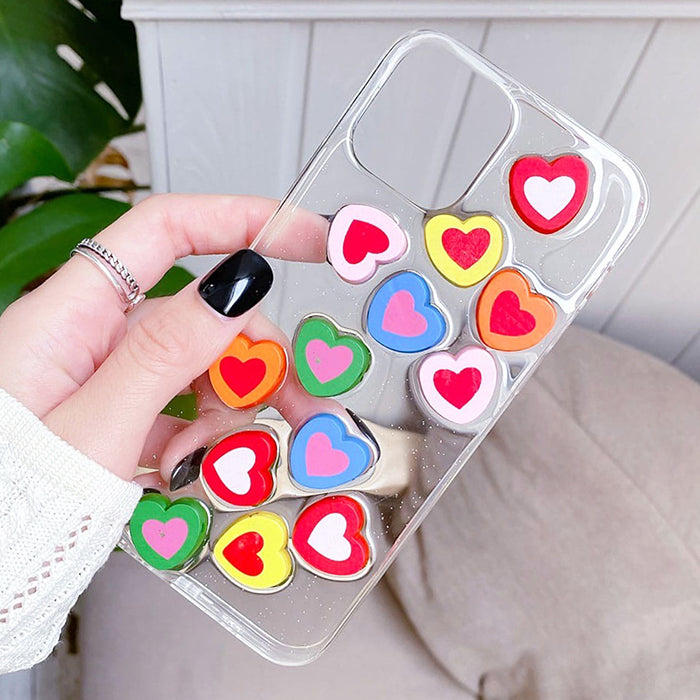 Rainbow Hearts iPhone Case