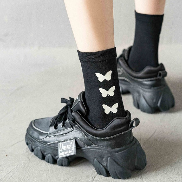 Reflective Butterfly Socks