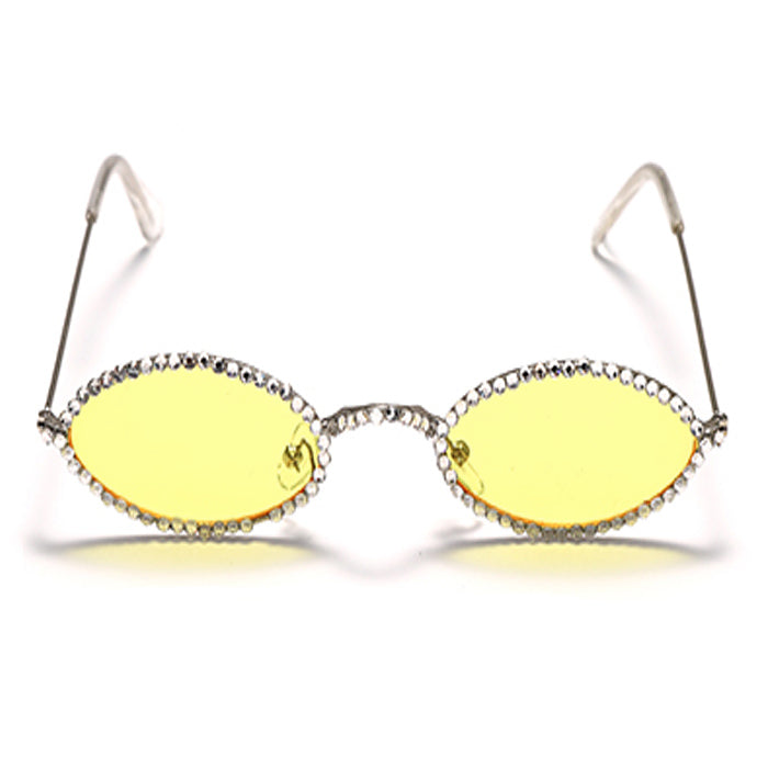 Rhinestone Oval Glasses