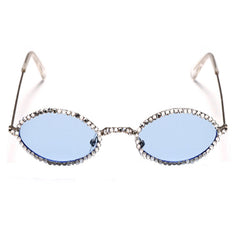 Rhinestone Oval Glasses