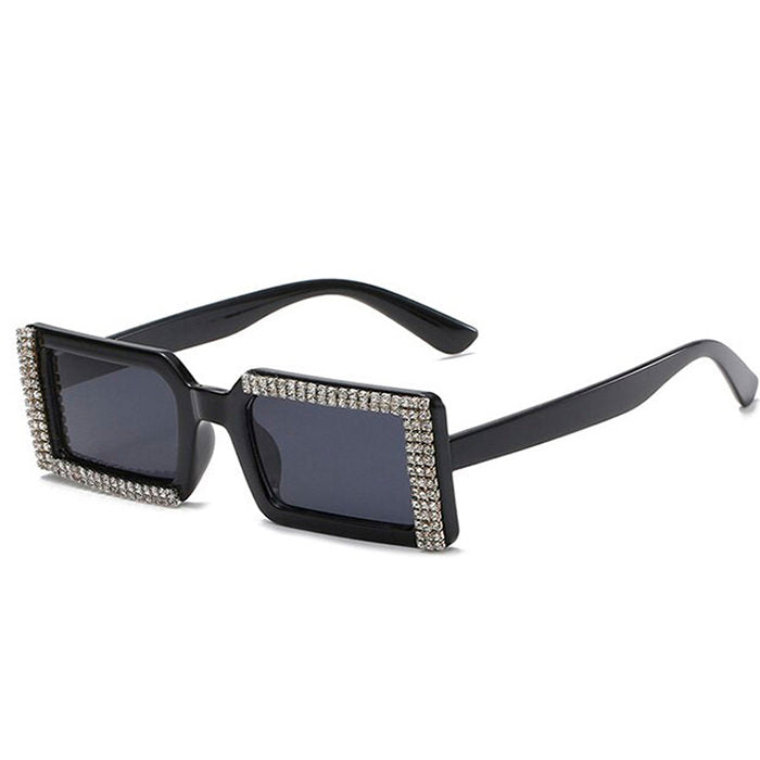 Rhinestone Rectangle Sunglasses