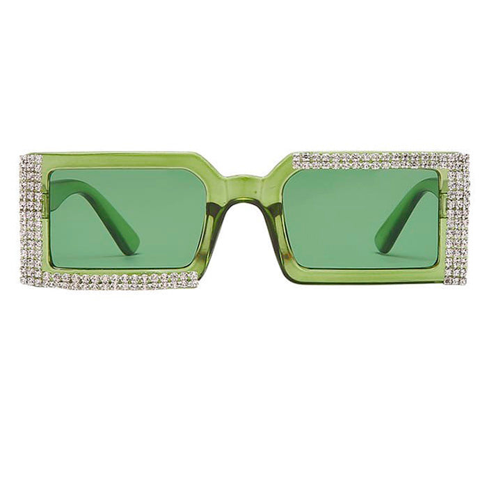 Rhinestone Rectangle Sunglasses