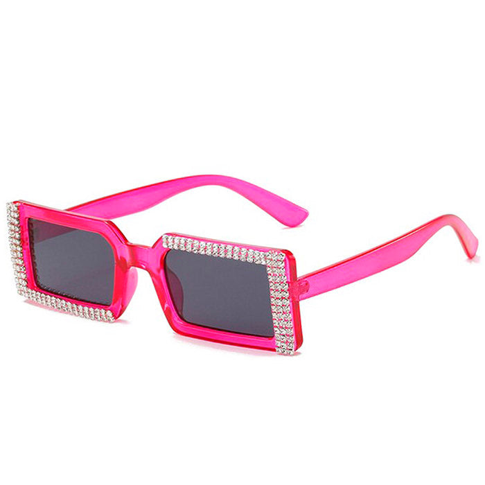 Rhinestone Rectangle Sunglasses