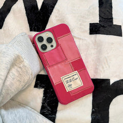 Rose Red Patchwork iPhone Case