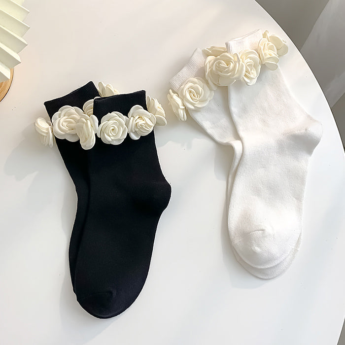 Roses Ribbed Socks