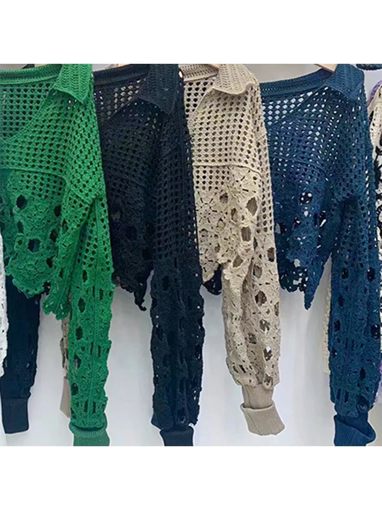 Crochet Long Sleeve Top
