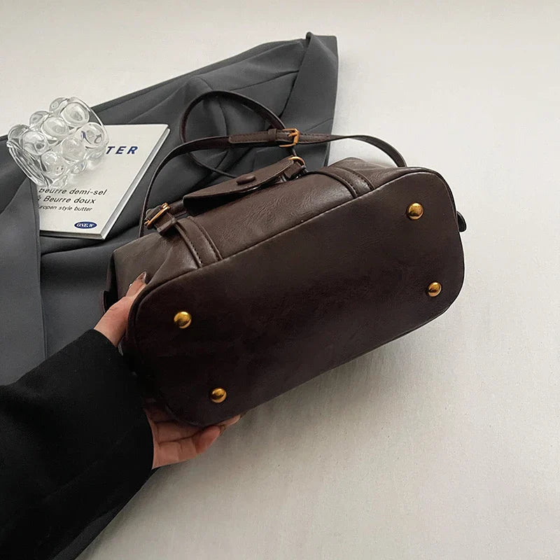 Pillow Design Small Faux Leather Crossbody Bag