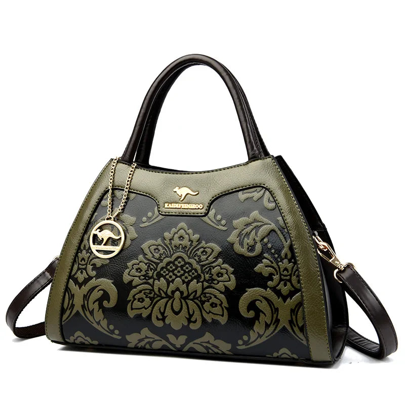 Zipper Pocket Crossbody Women Leather Shoulder Bags