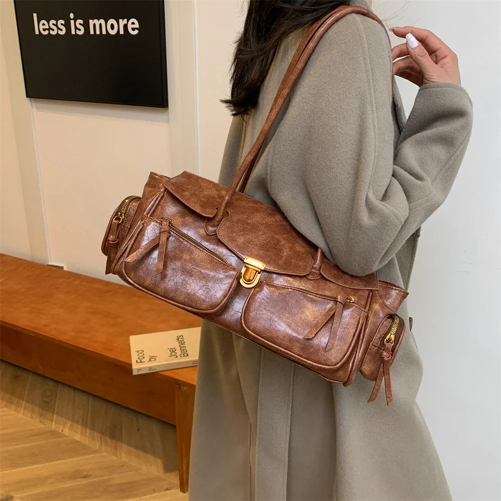 Multi Pockets Large Capacity Satchels Handbags