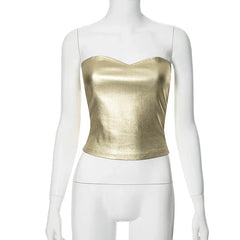 Women Sleeveless Bustier Tube Top