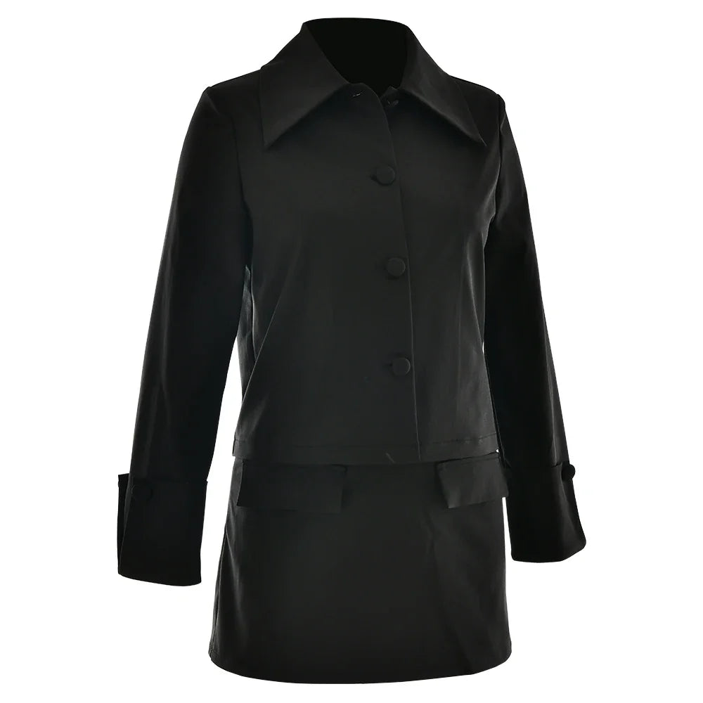 Women's Skirt Suits Casual Two Piece Sets