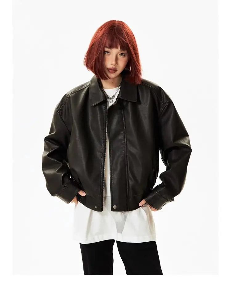 Faux Leather Biker Jacket