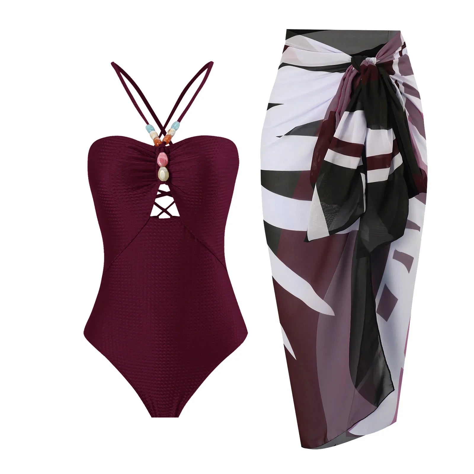 Printed Flower Push-Up  Bikini Set