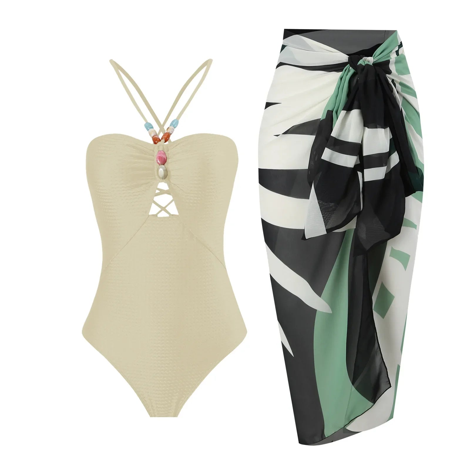 Printed Flower Push-Up  Bikini Set