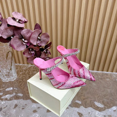 Silk Crystals Super High Heeled Shoes