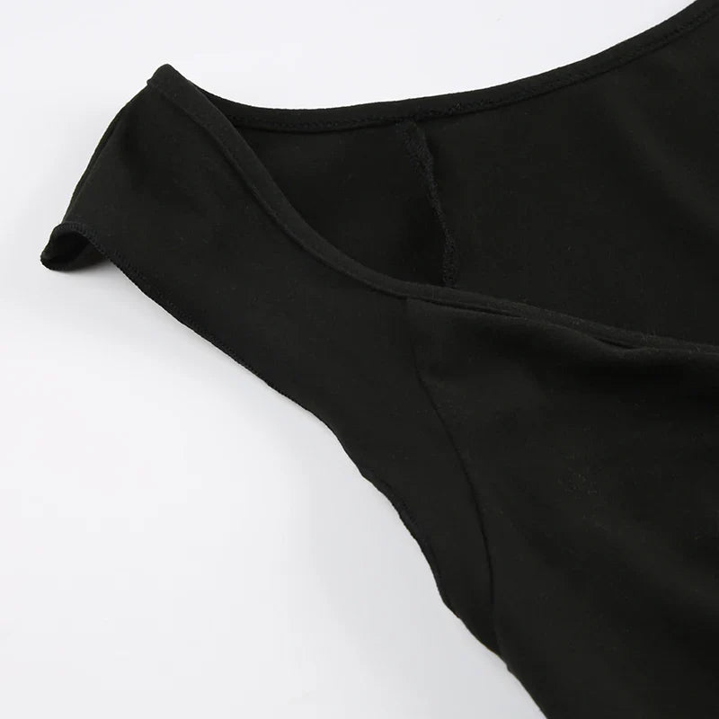 Basic Skinny Folds Sexy Crop Top