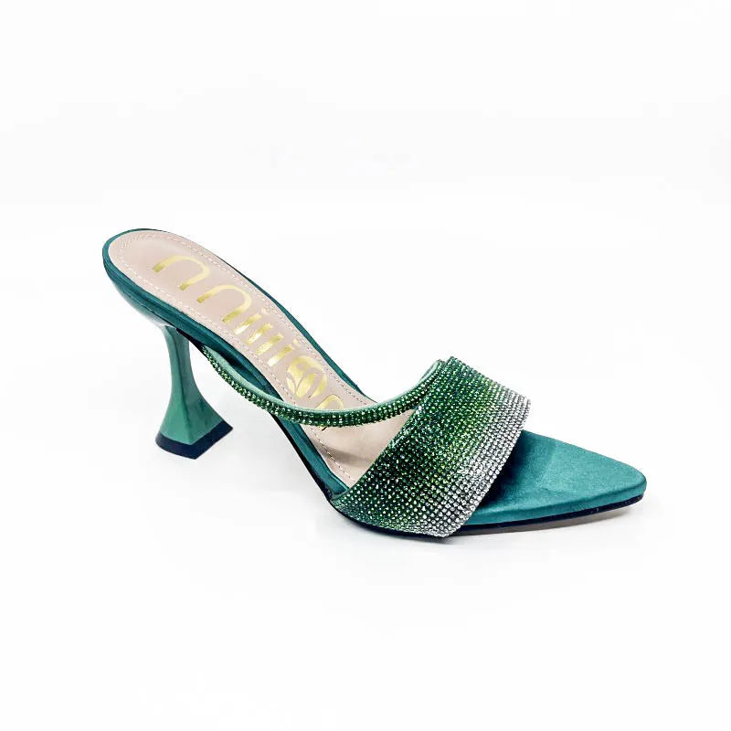 Rhinestone Pointed Toe Sandals