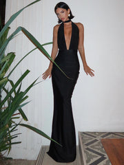 Halter Neck Maxi Dress