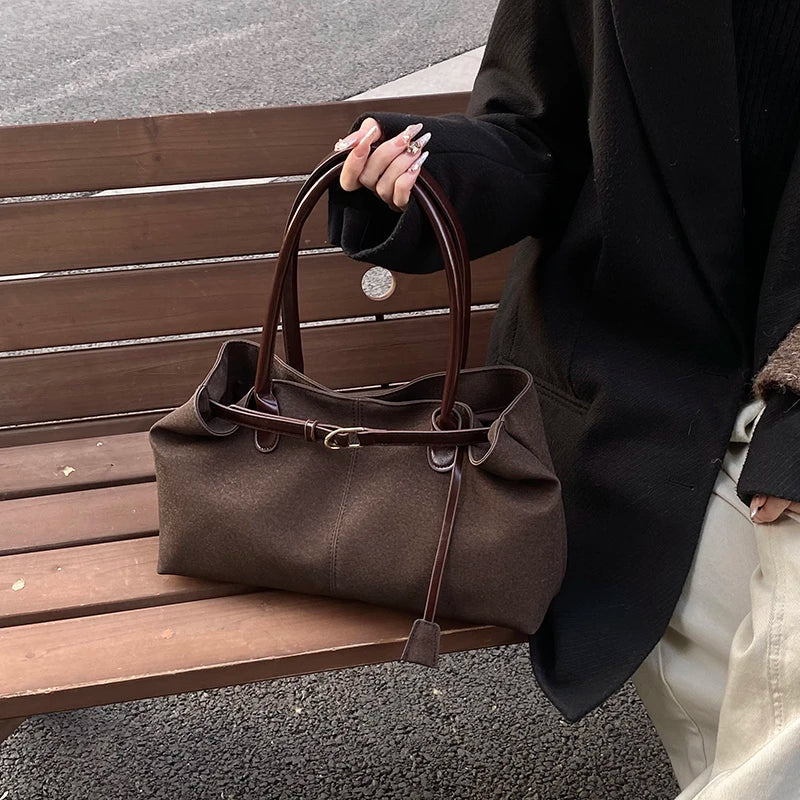 Big PU Leather Underarm Bags for Women