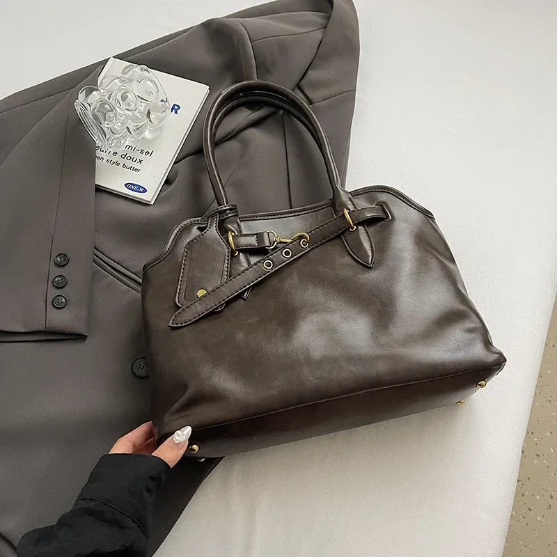 Hasp Cell Phone Pocket Shoulder Bags