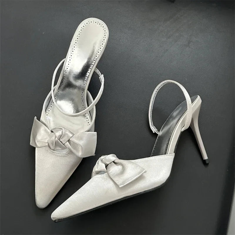 Butterfly-knot Thin High Heels Women Pumps