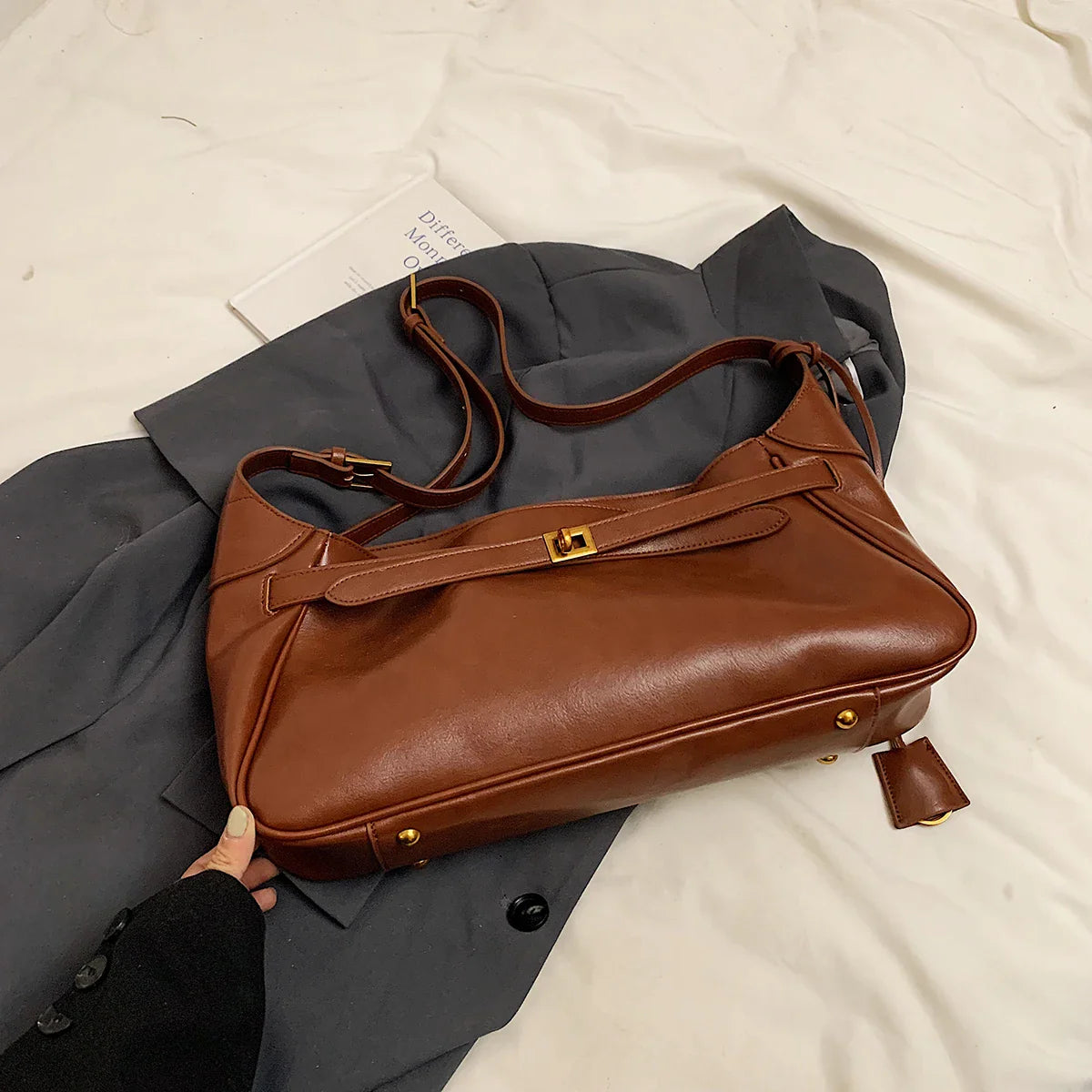 Faux Leather Shoulder Bags for Women