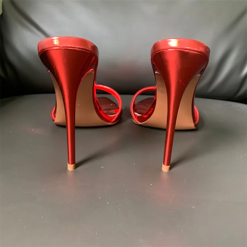 Dazzling Color Peep Toe Ladies Stiletto Sandals
