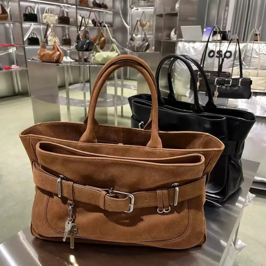 Faux Leather Large Bucket Bags for Women