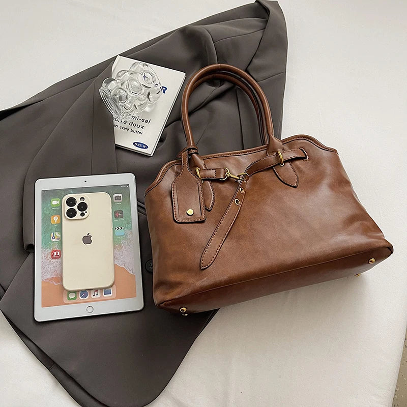 Hasp Cell Phone Pocket Shoulder Bags