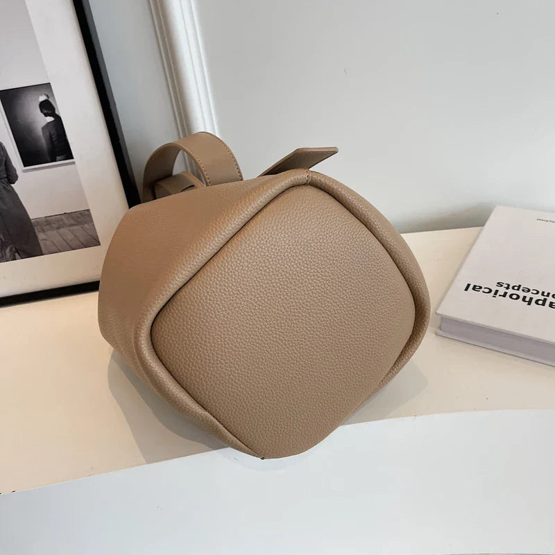 Retro Solid Color Leather Shoulder Bags