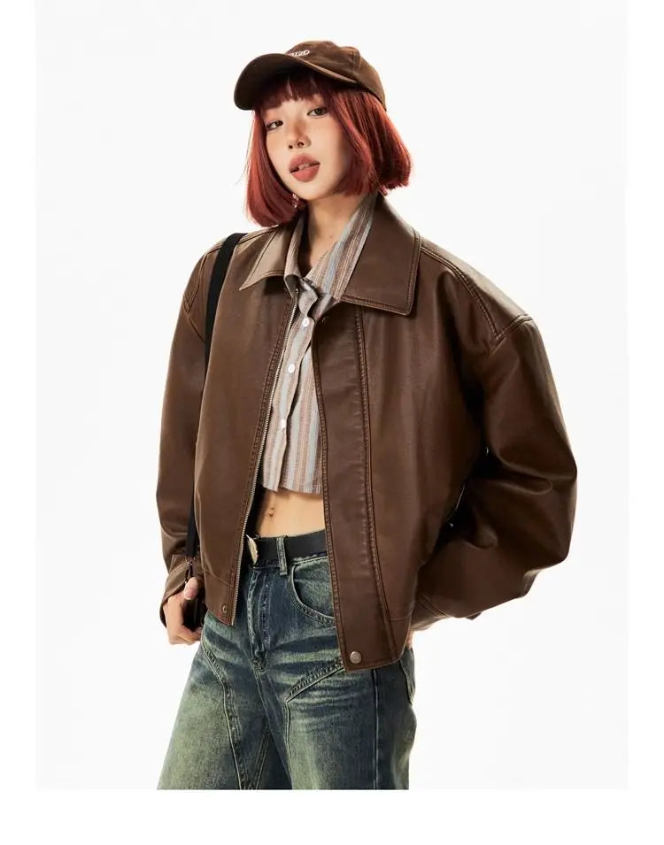 Faux Leather Biker Jacket