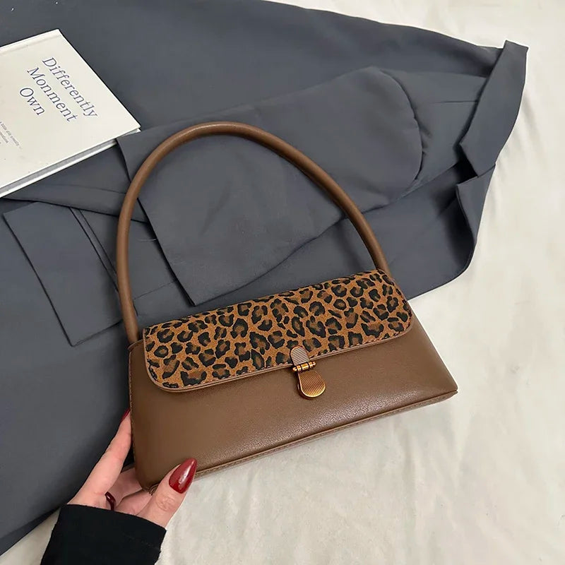 Faux Leather Small Flap Underarm Bags