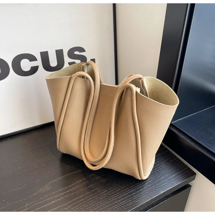 Large Capacity PU Leather Tote Bag