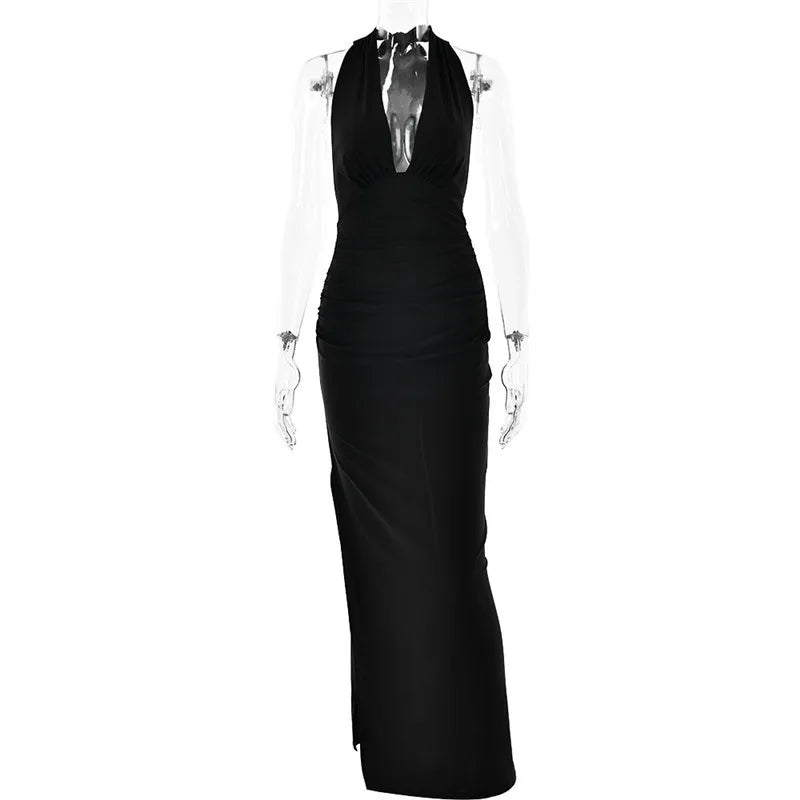 Halter Neck Maxi Dress
