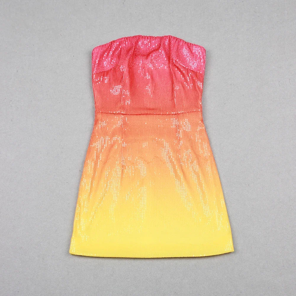 Sequin Ombre Mini Dress