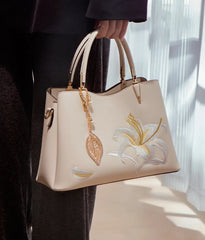 Embroidered Large Capacity Shoulder Bag