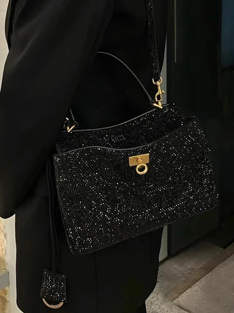 Diamond Mini Metal Lock Handbags