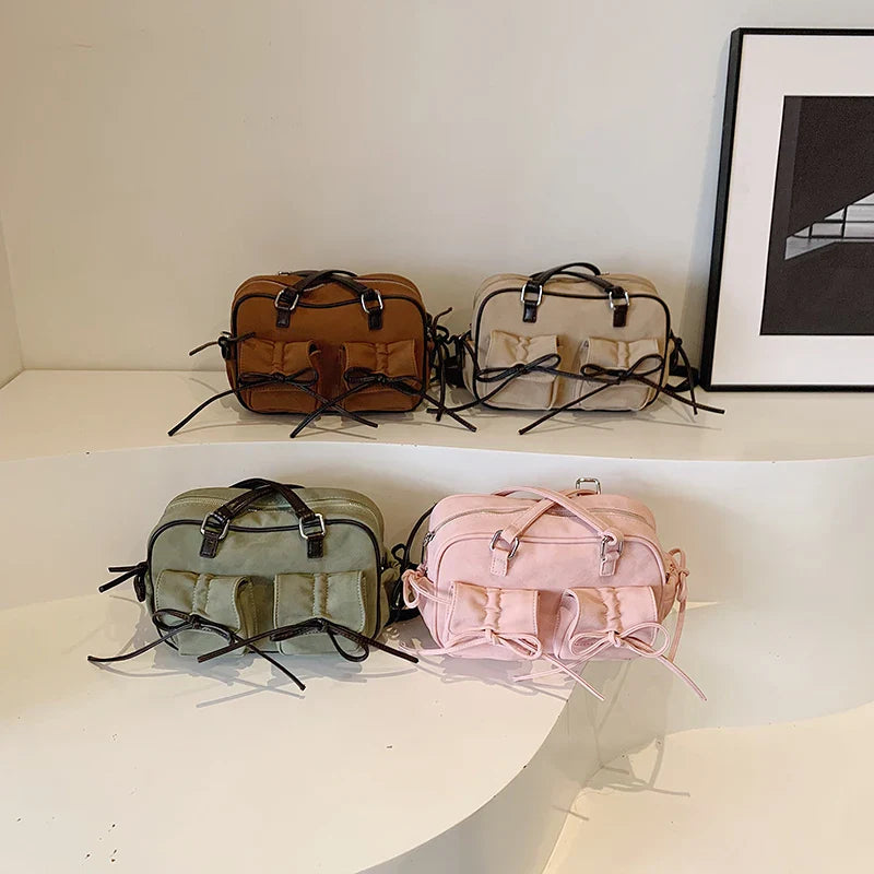 Small Bow Tie Double Pockets Underarm Bags