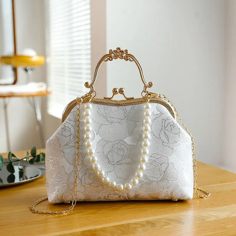Crossbody Vintage Lace Wedding Clutch Bag