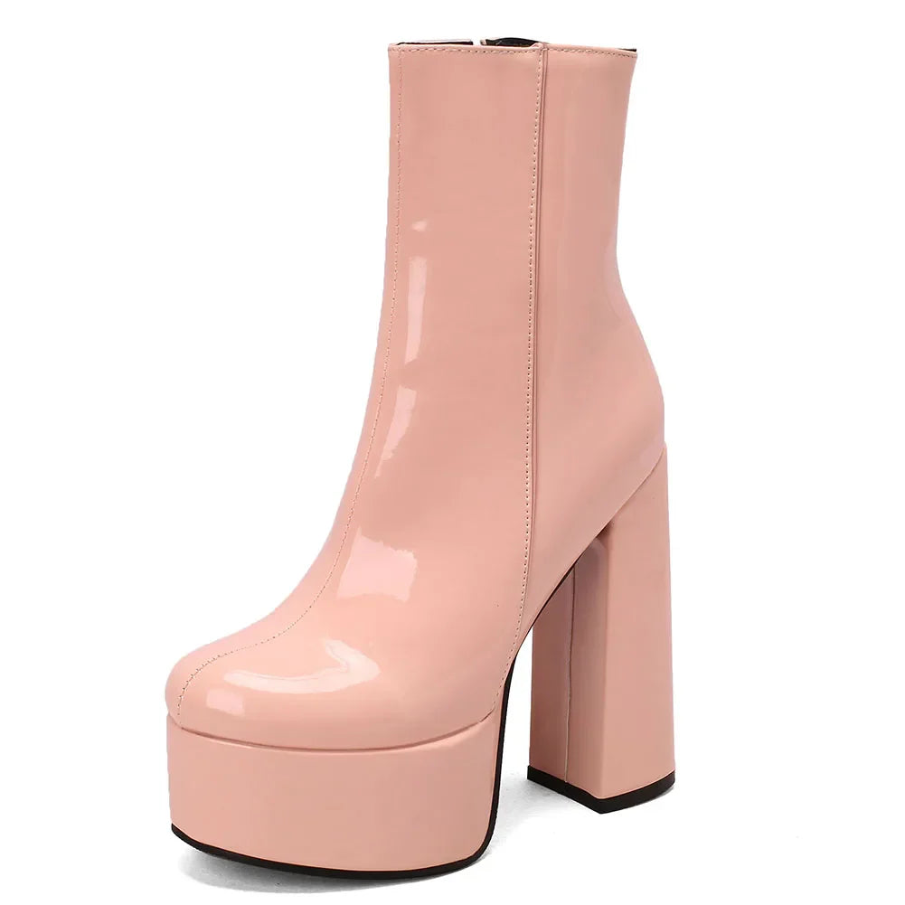 Women Ankle Boots Design Heart