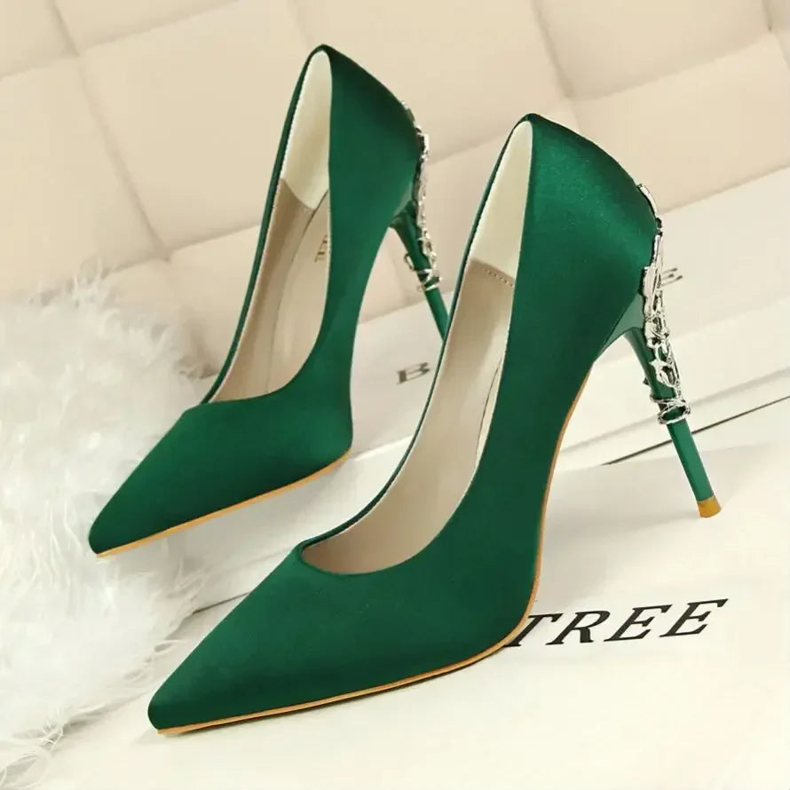 Sequin Stilettos Metal Decoration Pumps Shoes