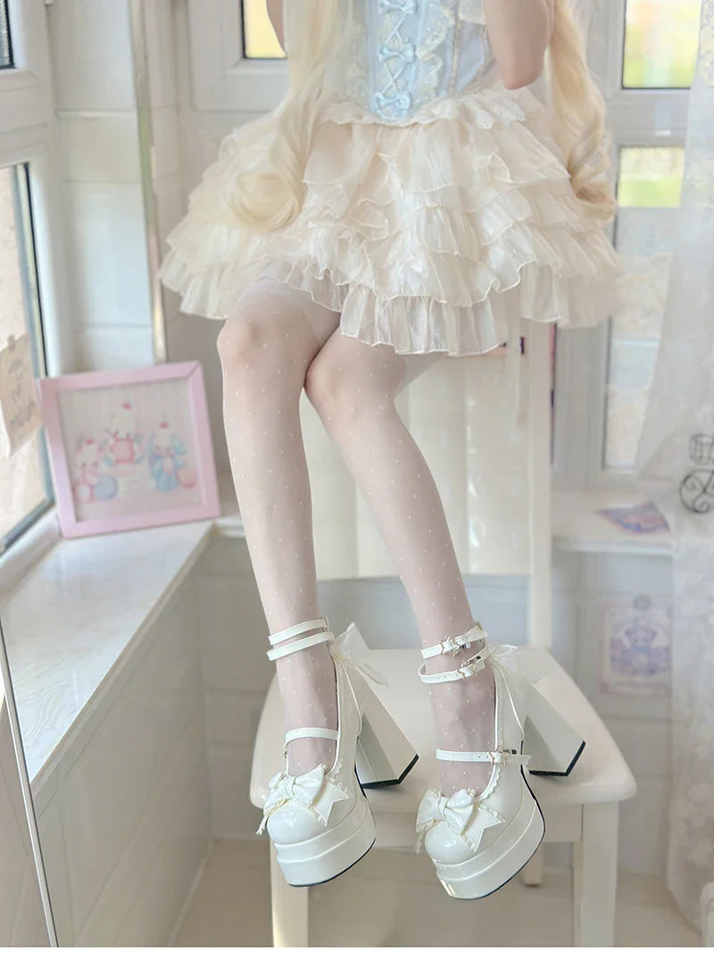 Platform High Heel Butterfly-knot Cross Strap Shoes