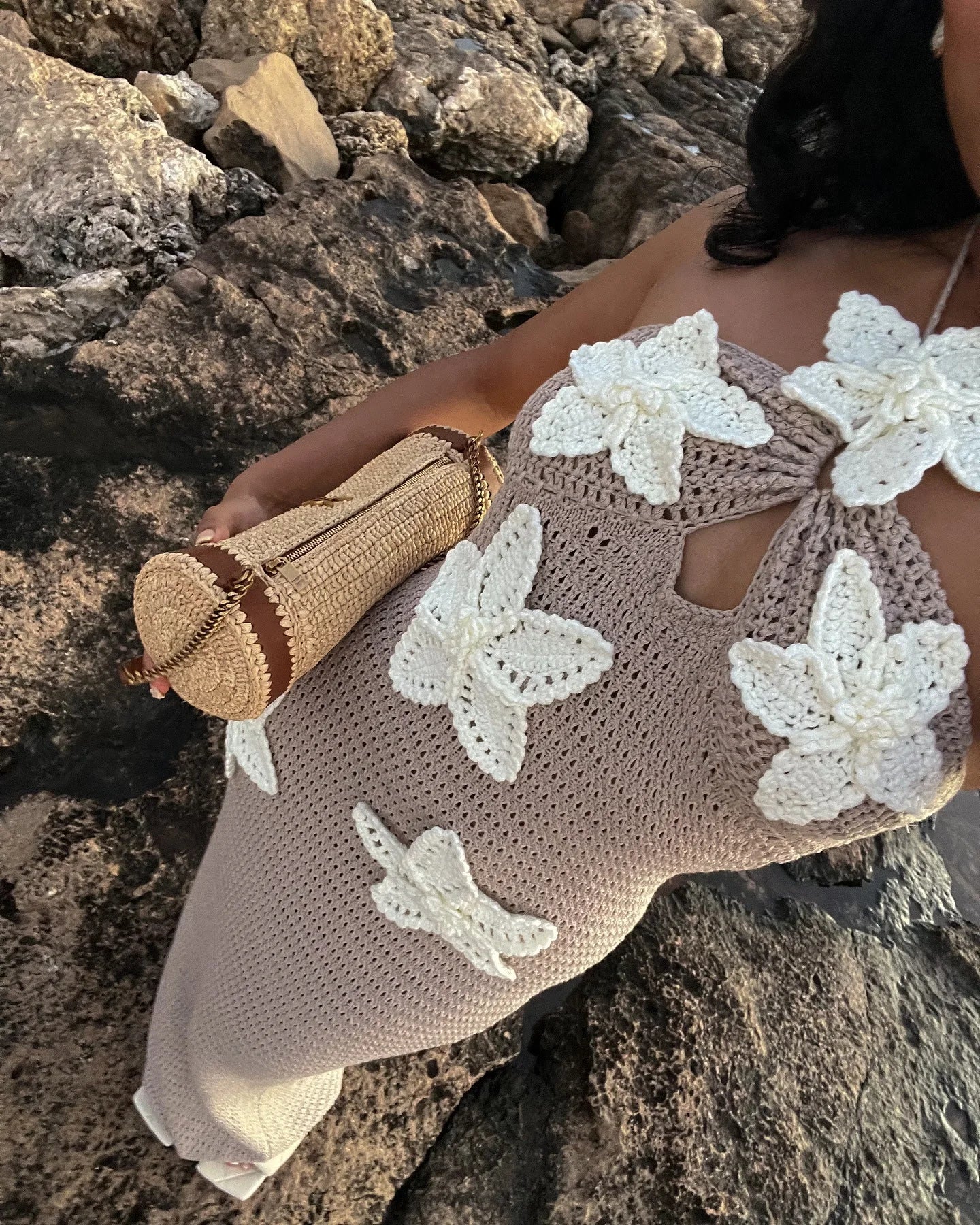 Floral Halter Maxi Dress Summer Splice Backless Design